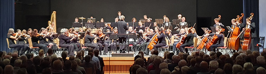 Foto des Städteorchester Württembergisches Allgäu bei einem Auftritt mit dem gesamten Orchester